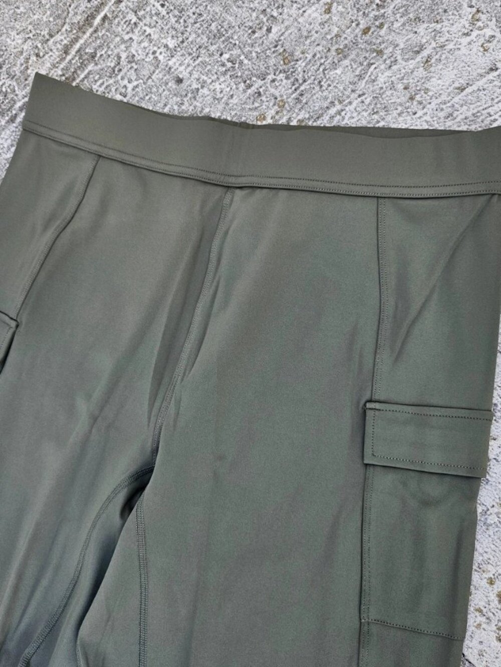 Women Active Pant Olive Polyester Sport Running Yoga Pant Athletic Size XL New - Picture 8 of 13